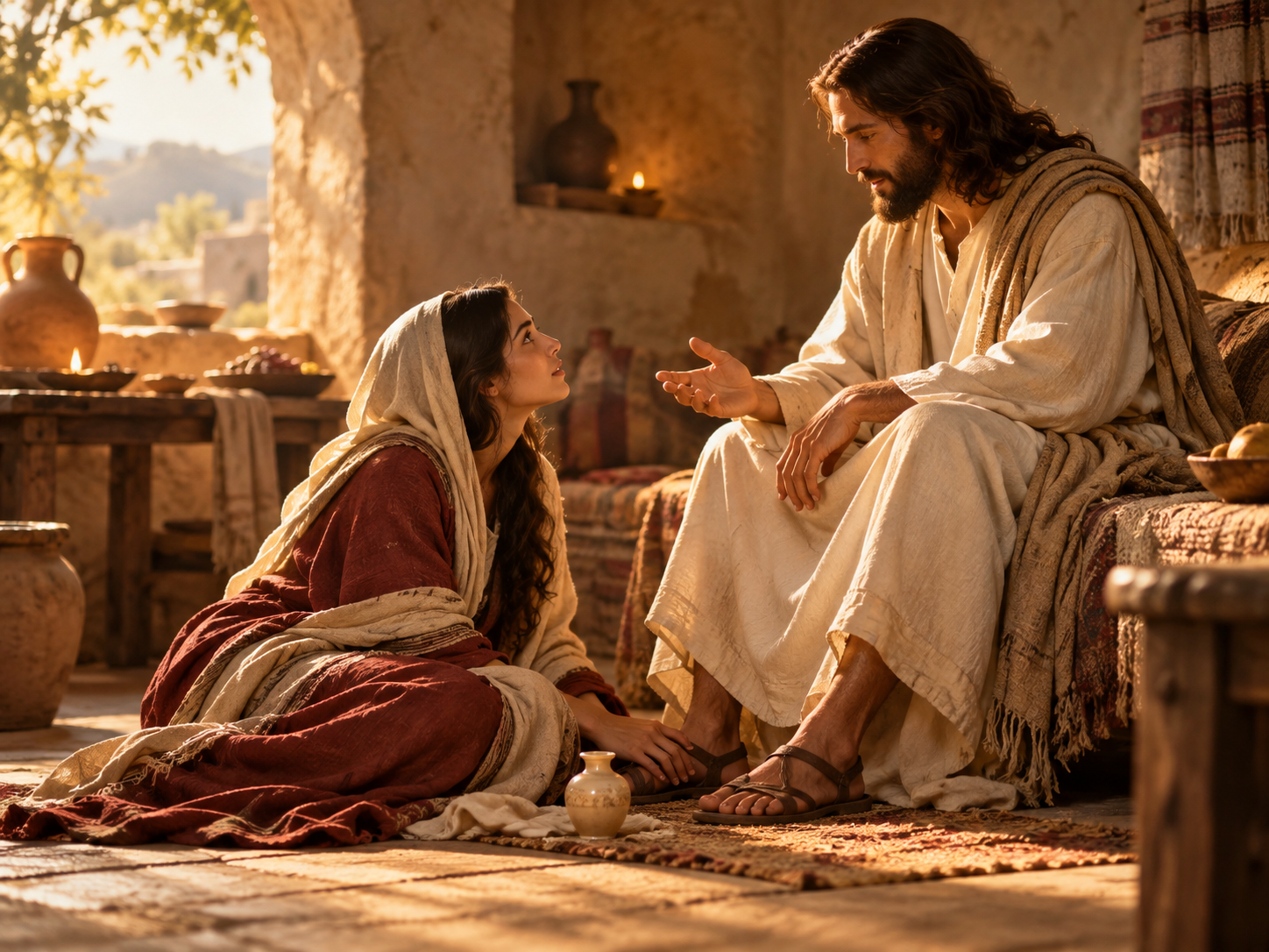 Maria de Betânia: aos pés de Jesus